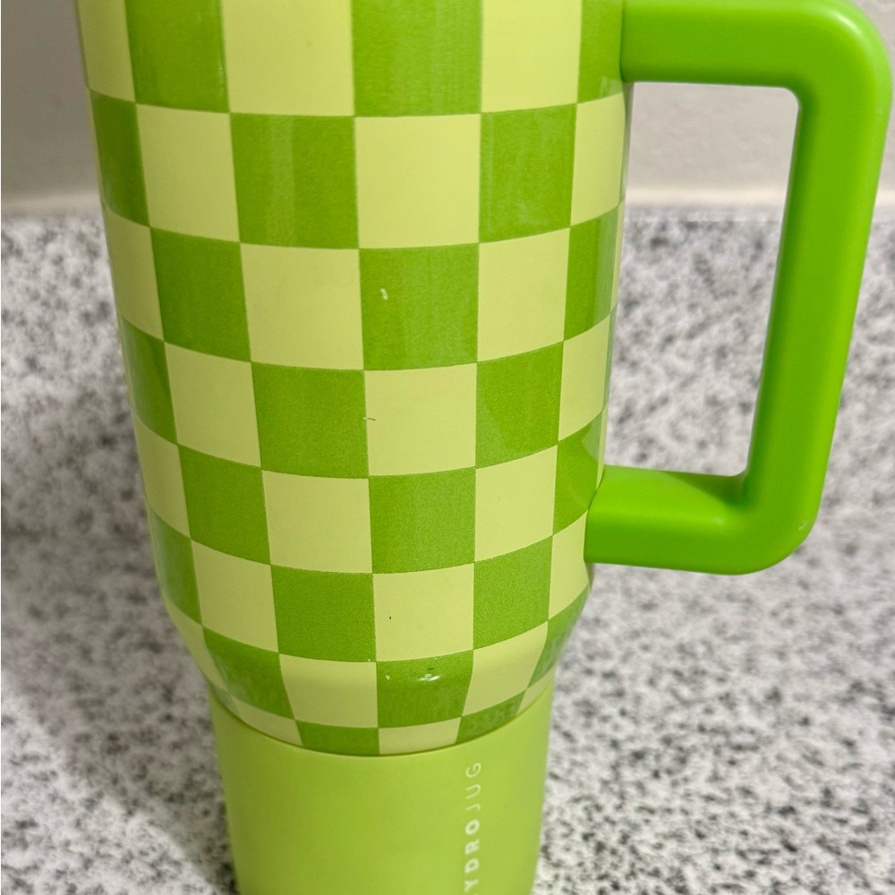 HydroJug Green Checkered Water Bottle 20 oz